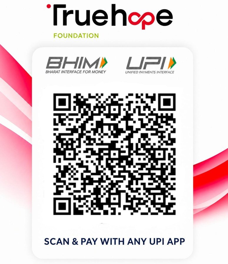 True Hope Foundation BHIM UPI QR code